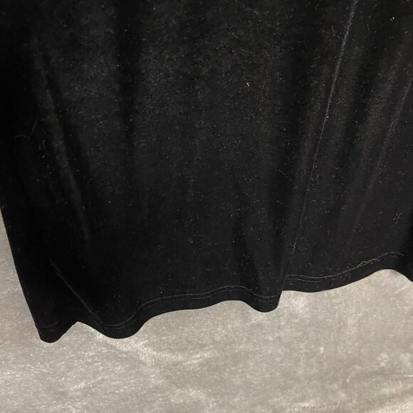 Women Classy Whimsigoth Witchy Dark Romantic Black Velvet Maxi Dress S* - Picture 5 of 11